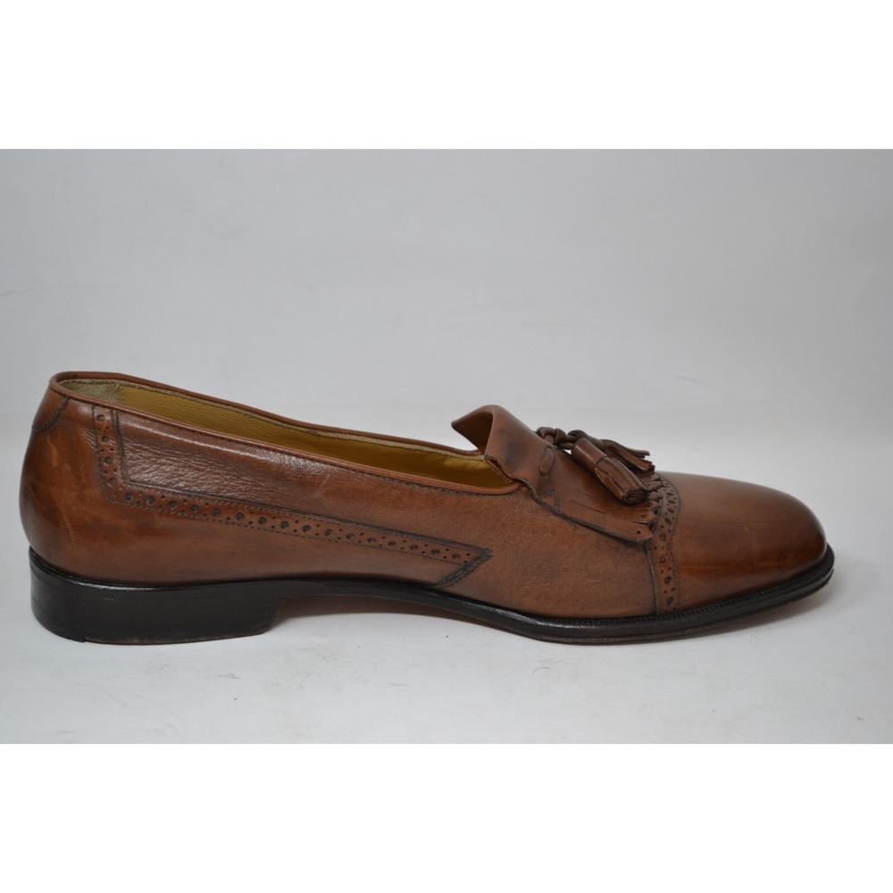 Bruno Magli Italy Brandy Montreal Tassel Loafers Shoes Mens Brown Size 9M 13826‎ - Picture 10 of 15